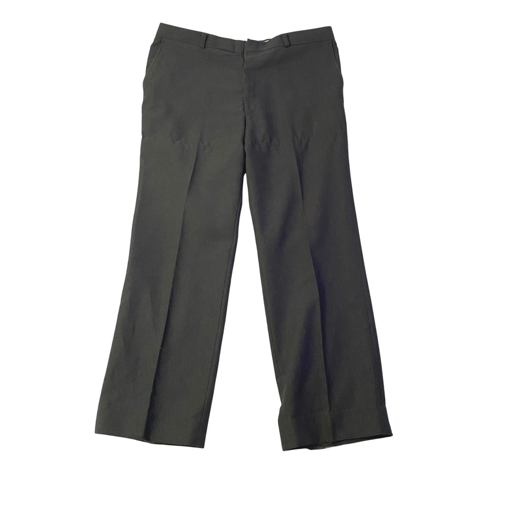 Vintage Dress Pants Mens 36x29 Charcoal Grey Fair‎ Straight Leg Twill Trousers